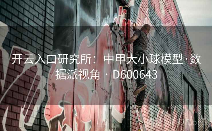 开云入口研究所：中甲大小球模型·数据派视角 · D600643